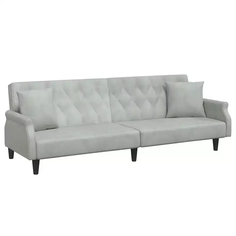 vidaXL Sleeper Sofa with Armrests Velvet Couch Sofa Bed Recliner Loveseat