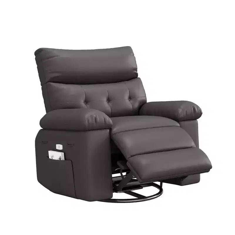 Acekool Oversized Recliner Chair for Adults, Extra Wide PU Leather Manual Recliner, 1.5X Thick Sponge Cushion, Comfortable Lazy Armchair