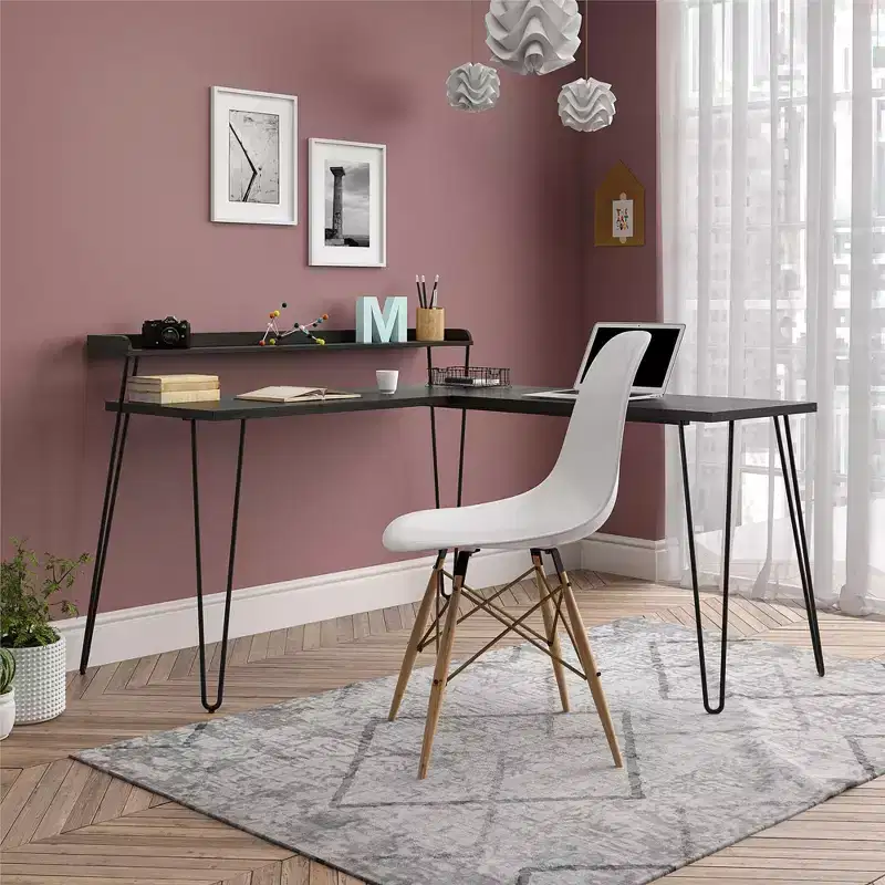 Ameriwood Home Haven L Desk with Riser