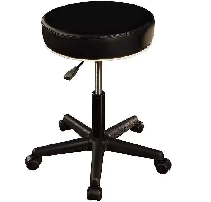 Pneumatic Hydraulic Rolling Swivel Stool, Height Adjustable, 15x15x17.3-22.8 in