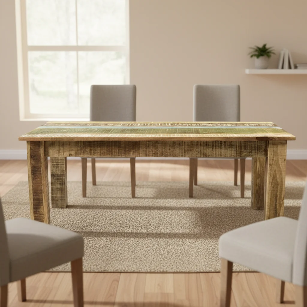 Solid Mango Wood Coffee Table - 46 x 25.5 x 18