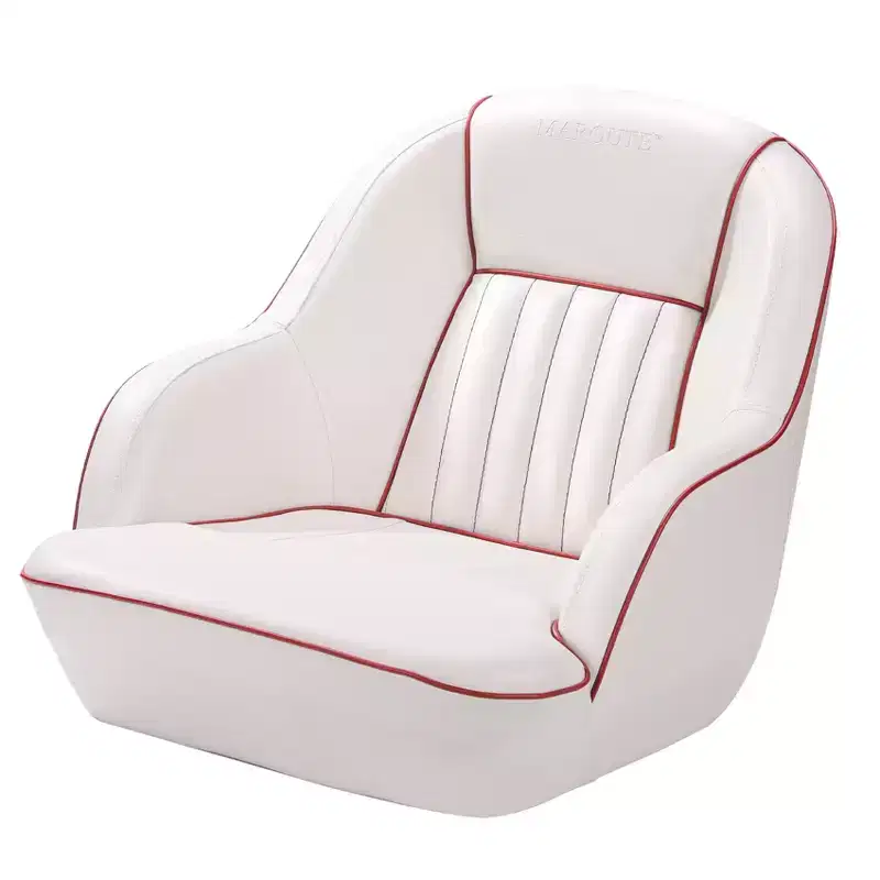 Pontoon Boat Captain Chair  Ergonomic Bucket Seat with Compression Foam Padding and Durable Molded Plastic Frame