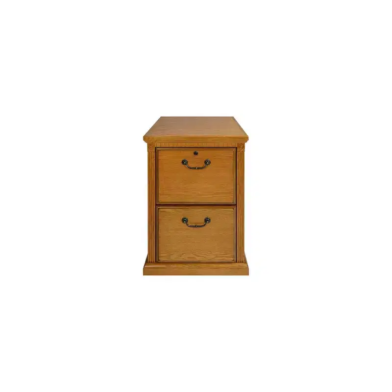 2 Drawer Narrow File Cabinet, Solid Wood, No Assembly Required