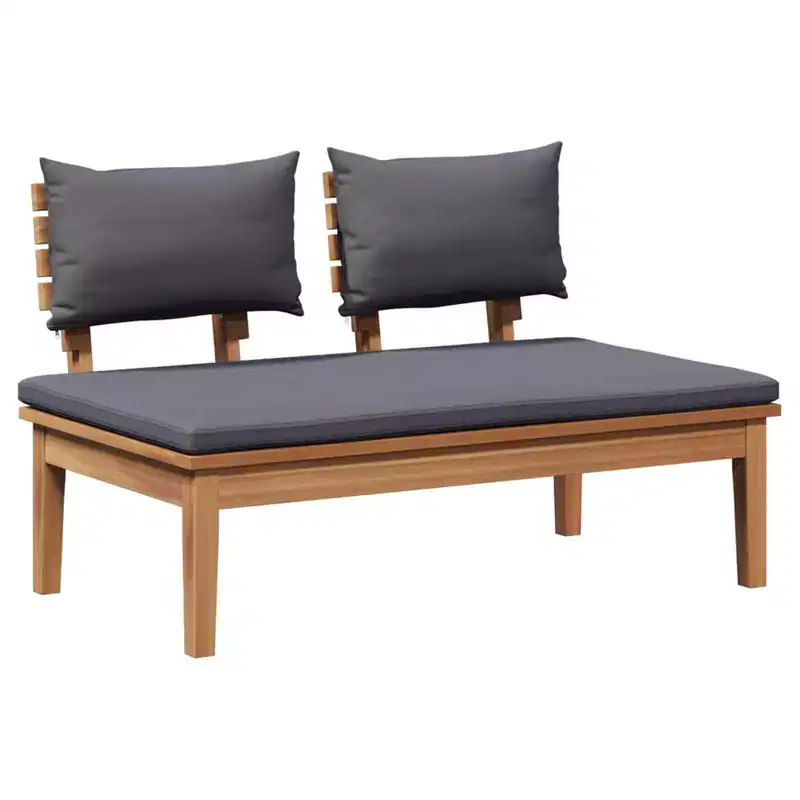 vidaXL Garden Bench 2 pcs Solid Teak wood