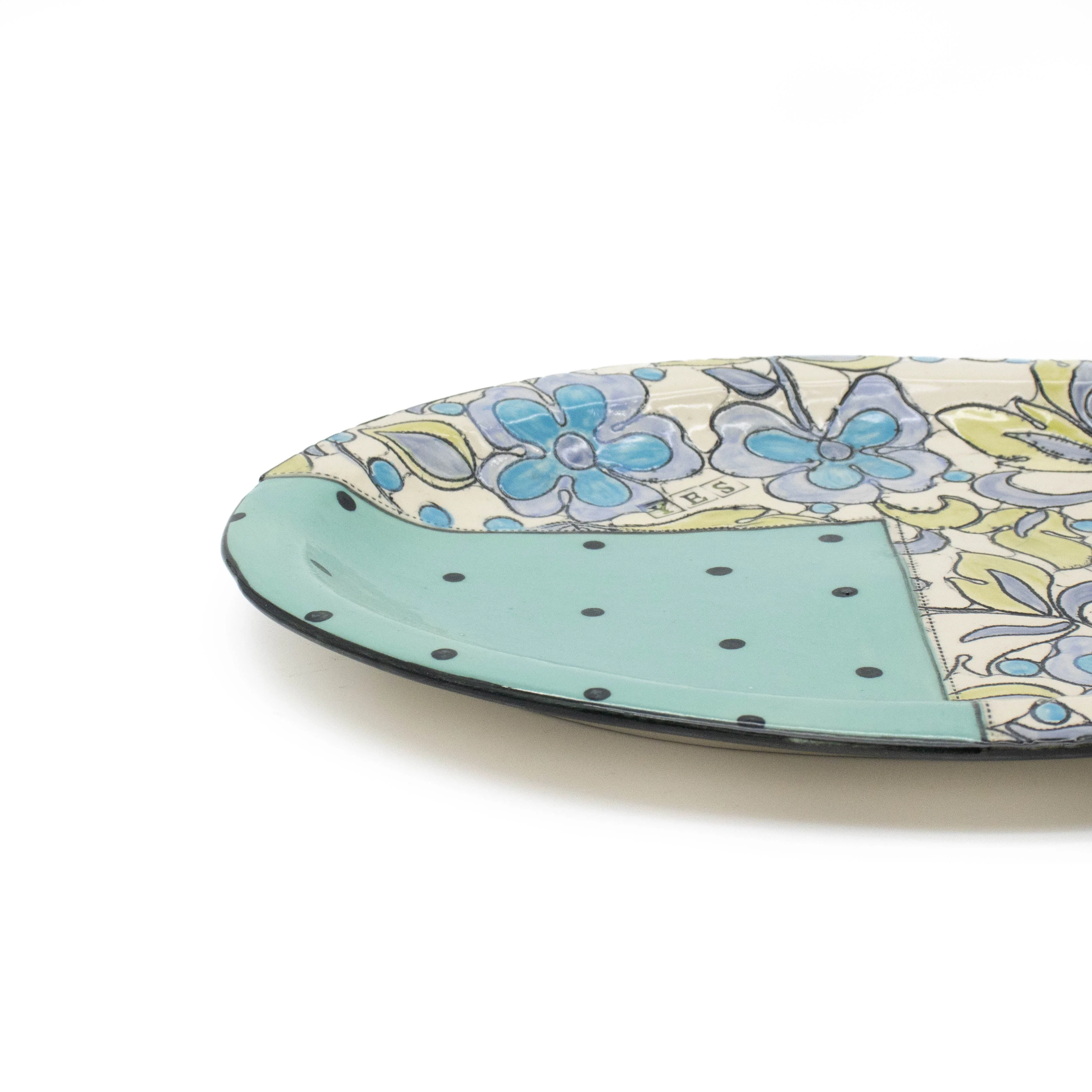 Oval Turquoise Serving Platter