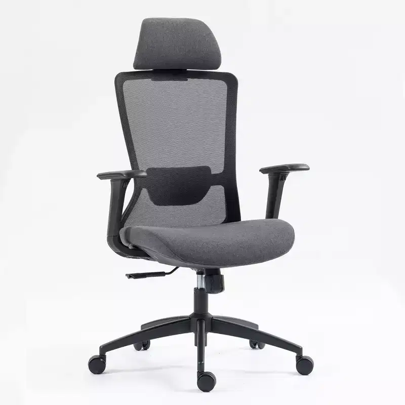 High-Back Mesh Computer Chair with Headrest and Wheels, Desk Chair for Office, Study, Reading Room