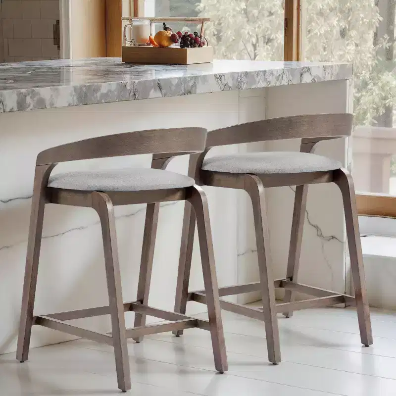 Contemporary 25.25 Rubberwood Counter Stools