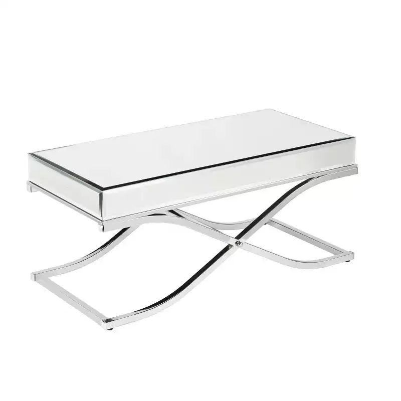 Ava Mirrored Cocktail Table - Chrome - SEI