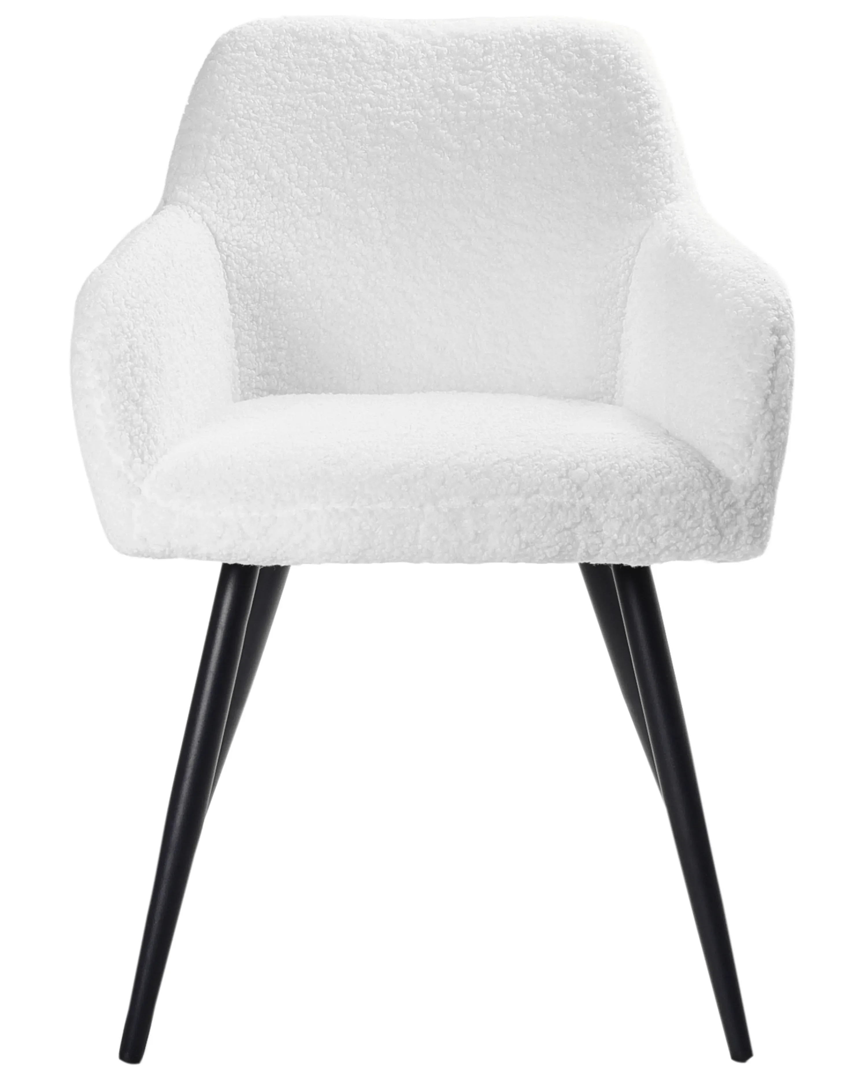 Set di 2 sedie da pranzo Bouclé Bianco sporco