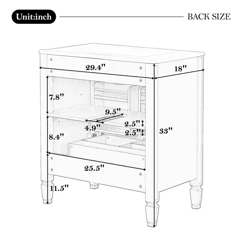 Okak 30 Inch Storage Cabinet Bathroom Vanity with Sink, Two Doors with Shelf, Soft Close Door Hinges