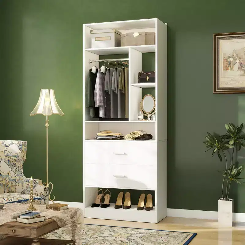 Closet System with 2 Wood Drawers