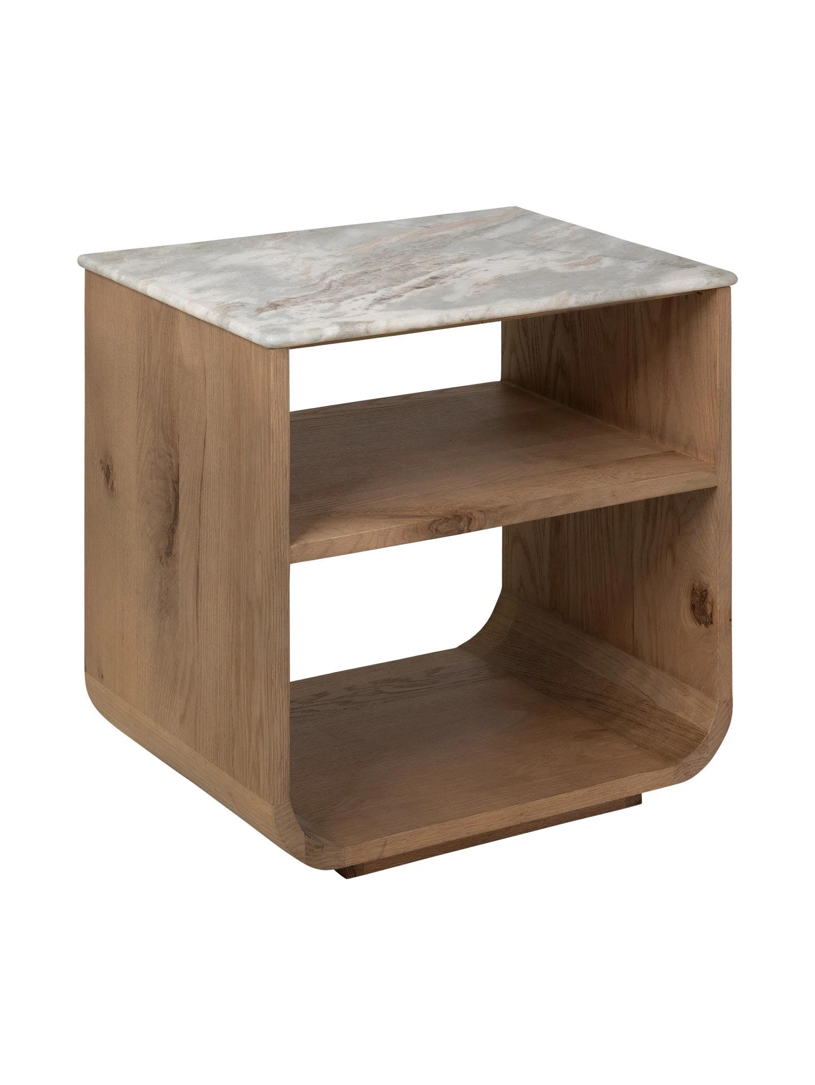 Contemporary Solid Oak Armchair for Living Room
