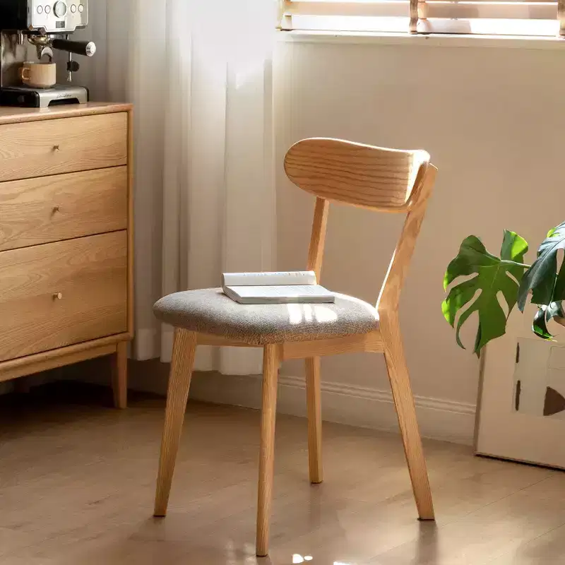 MAYEERTY Set of 4 Upholstered Dining Chairs, Solid Wood Chairs for Kitchen Dining Room Living Room