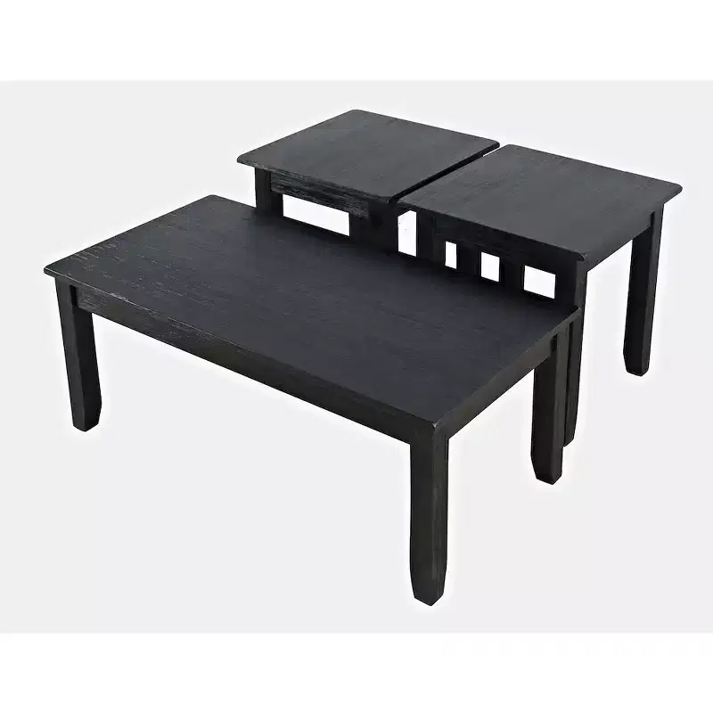 Contemporary Acacia Coffee Table with Side Tables