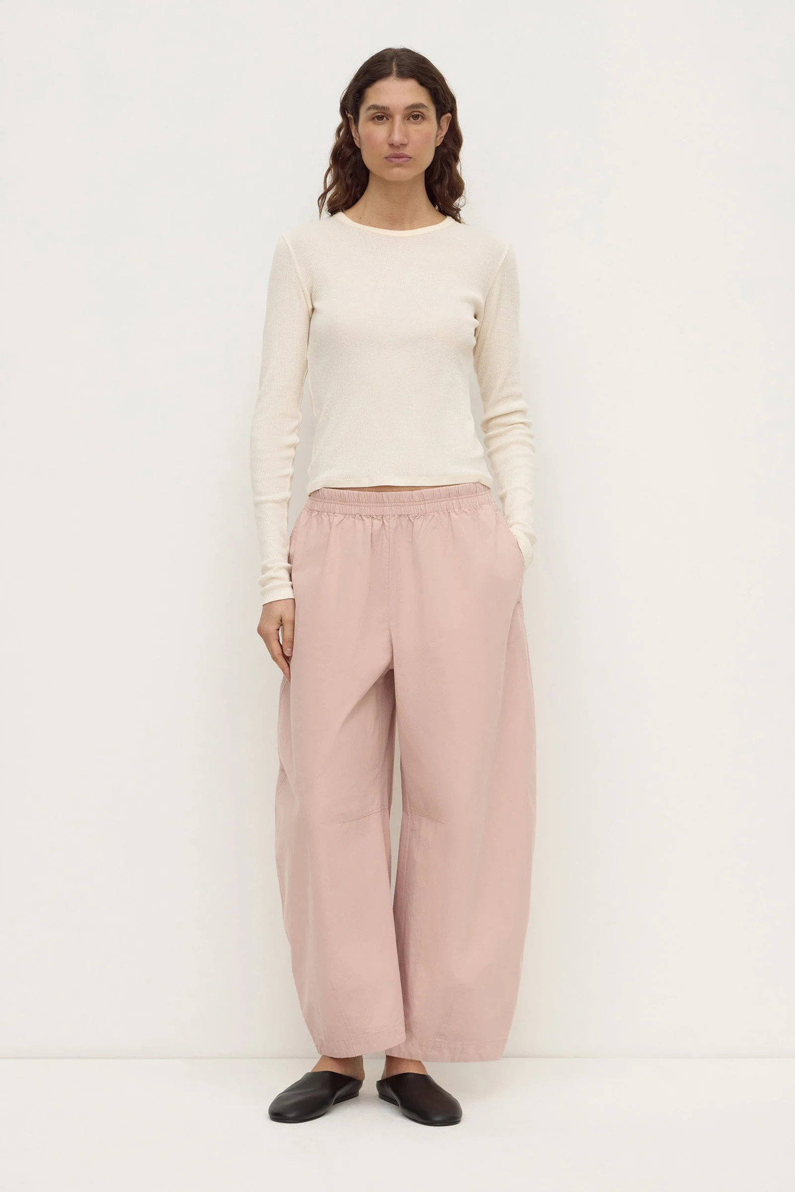 Pink Cotton Voluminous Barrel Leg Pant