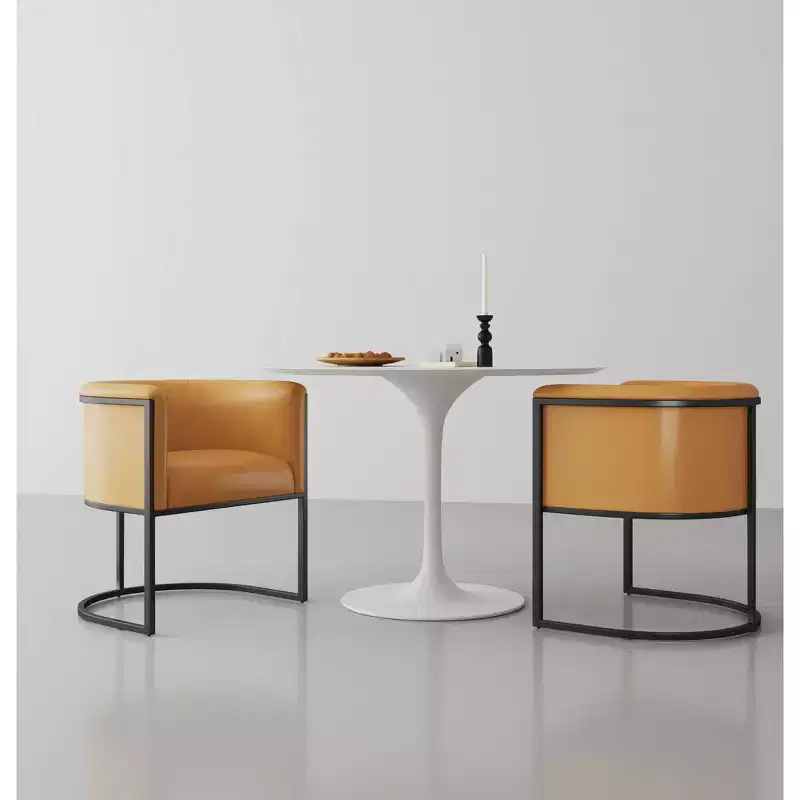 Manhattan Comfort Set of 2 Cosmopolitan Faux Leather Dining Chairs