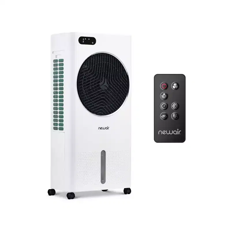 Newair Evaporative Air Cooler and Portable Cooling Fan, 1600 CFM AC Swamp Cooler, Top Loading Ice Chamber, 3.16 Gallon Removable Water Tank