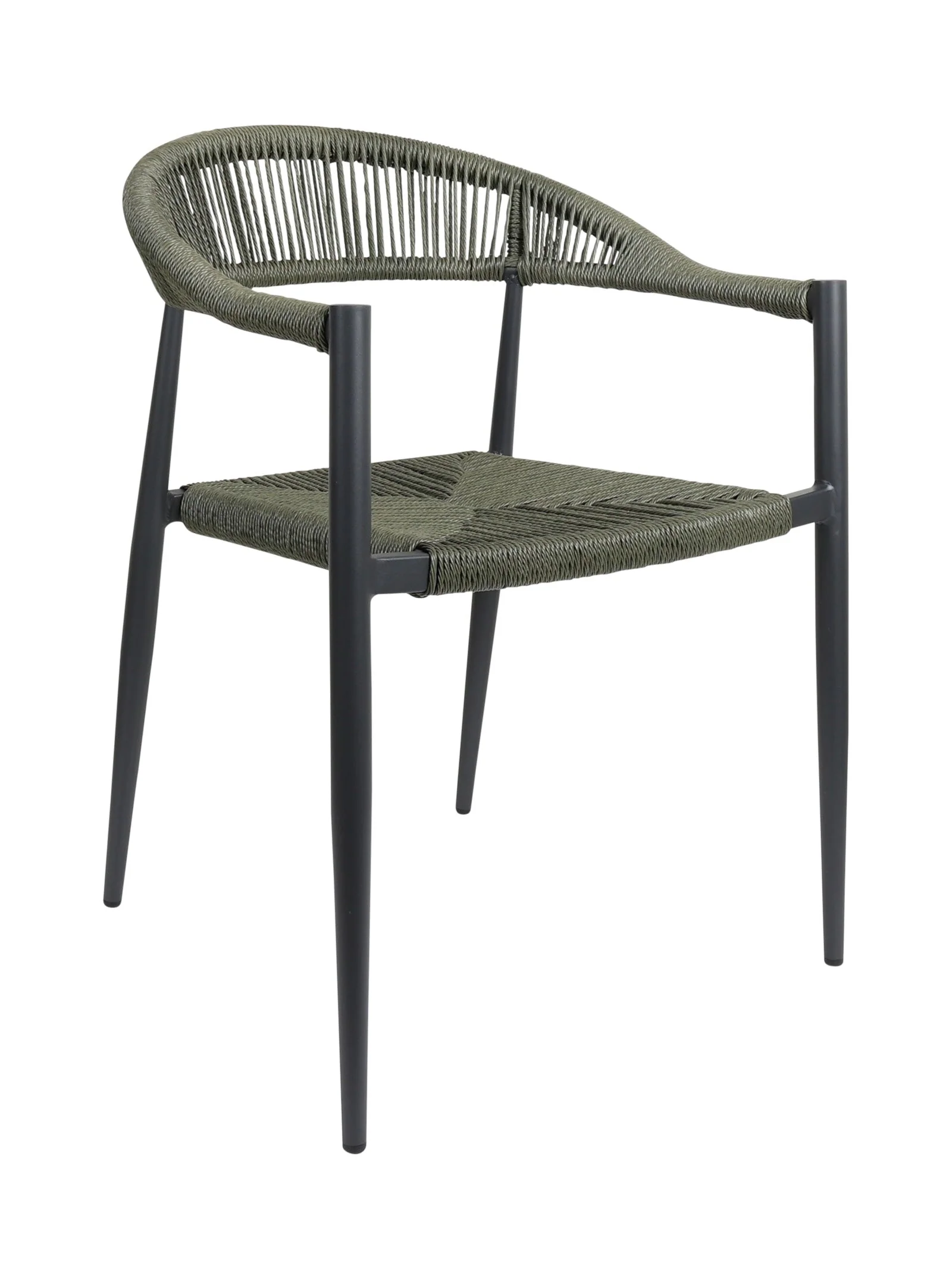 Aluminium Chair with Curved Back for Patio
