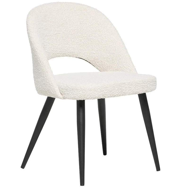 Mid-Century Modern Boucle Upholstered Dining Chair
