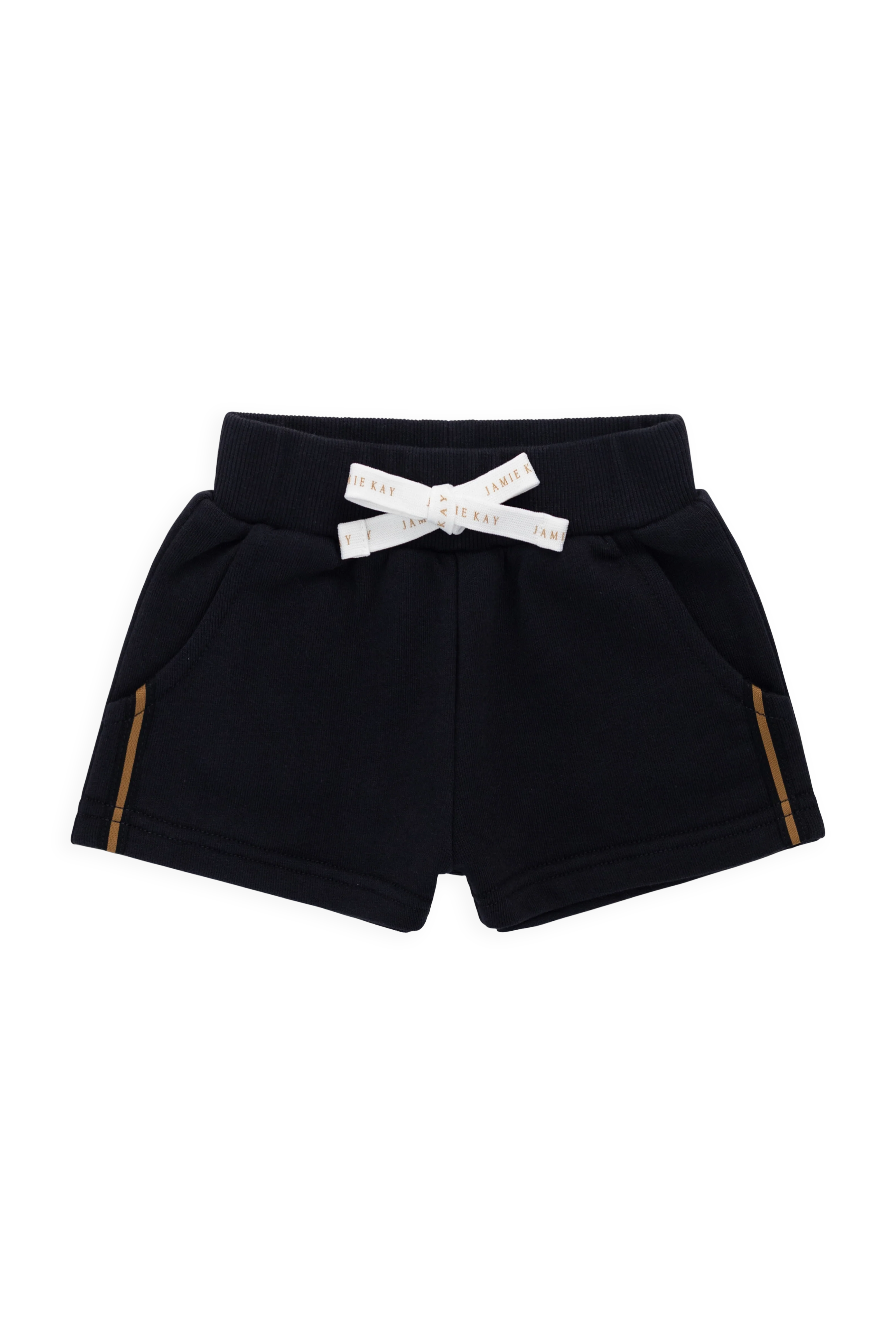 Classic  Navy Organic Cotton Relaxed Short with Waist Tie & Side Pockets for Active Kids 6M–8Y