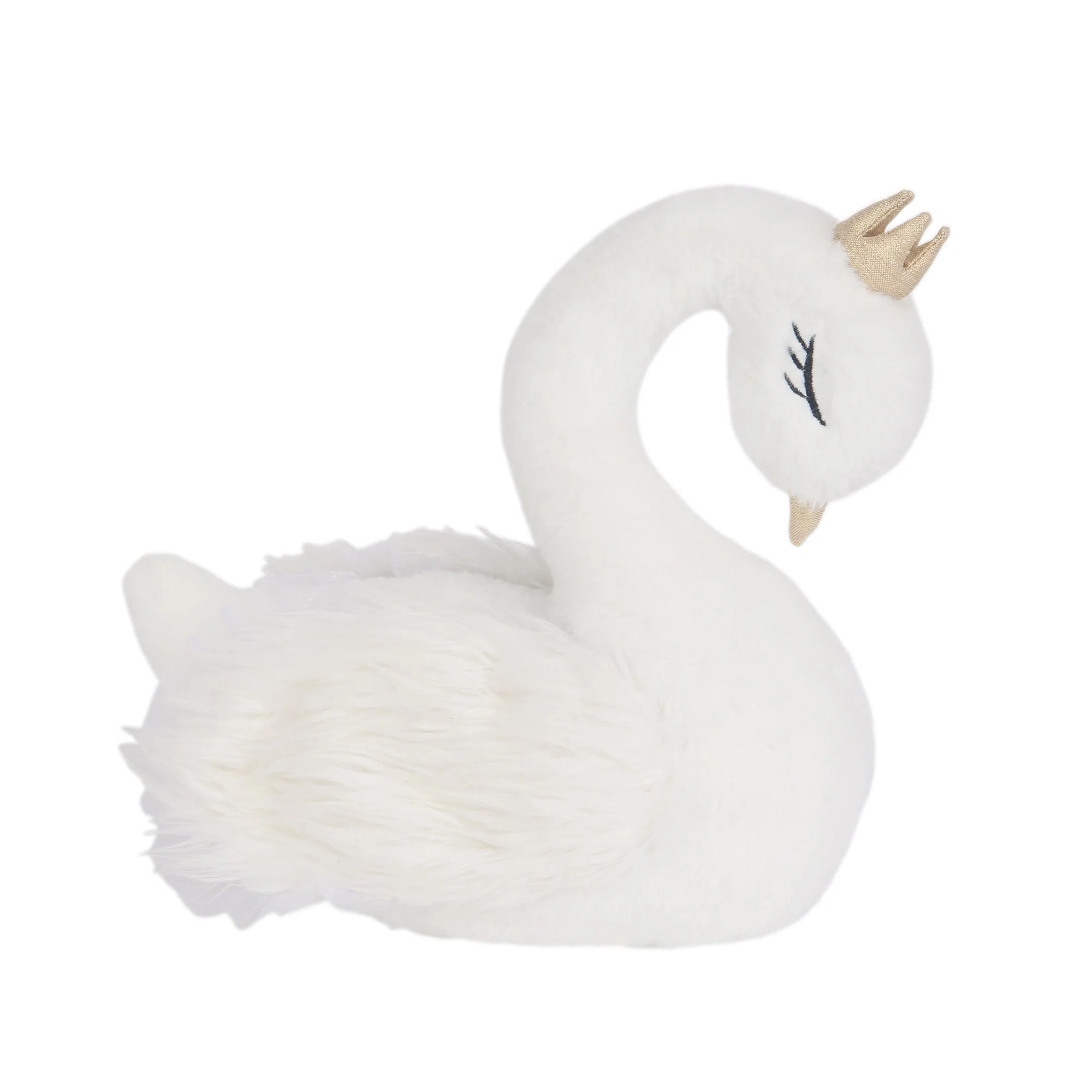 White Swan Plush with Crown