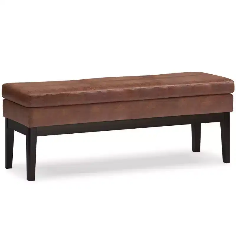 WyndenHall 45 Bragg Mid-Century Rectangle Ottoman Bench