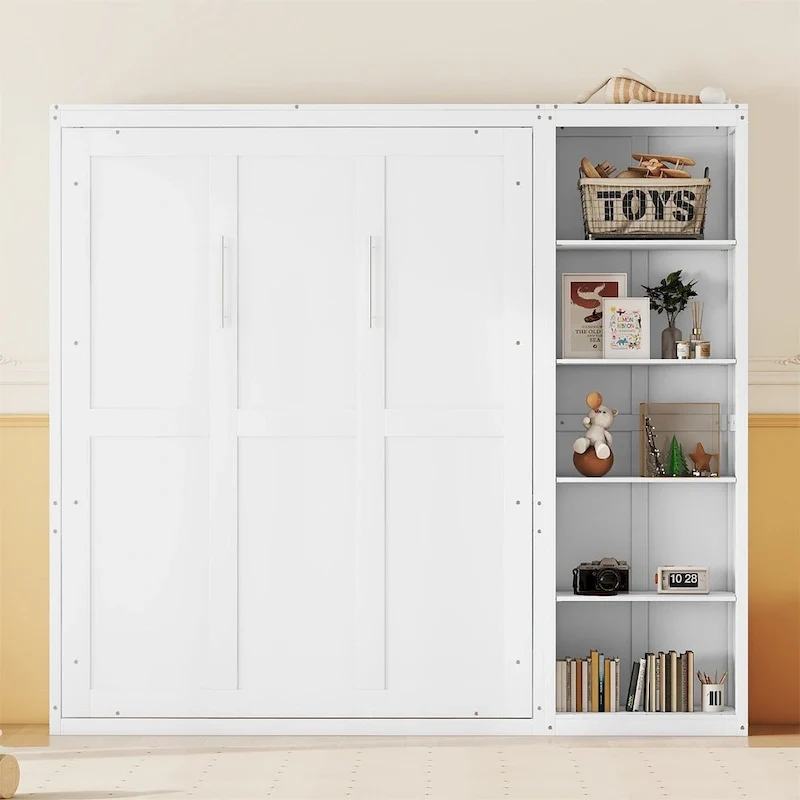 Merax Murphy Bed Wall Bed with Shelves
