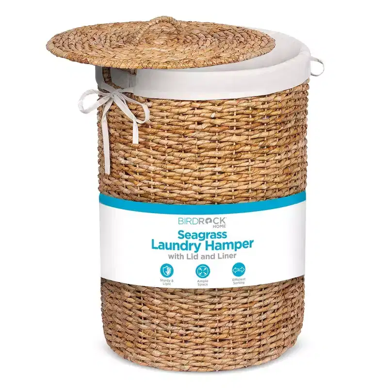 Seagrass Laundry Hamper with Liner - Natural