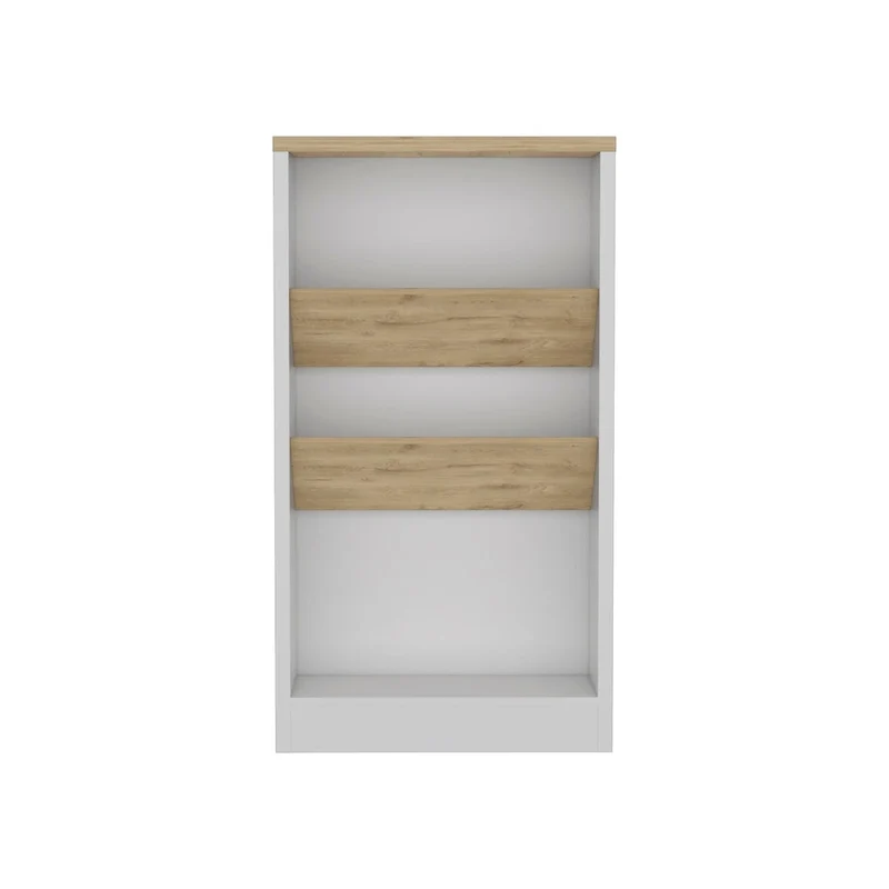 Kitchen Island , Three Shelves, Black Wengue / Light Oak Finish