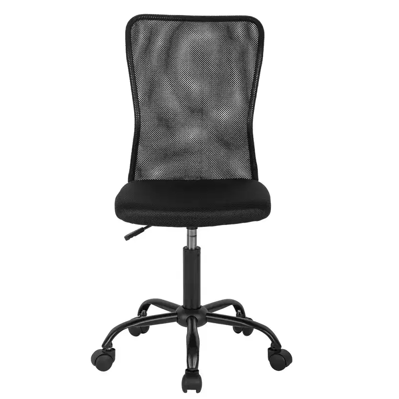 Mid-Back Armless Mesh Office Chair with Lumbar Support, Adjustable Height, 250 lb