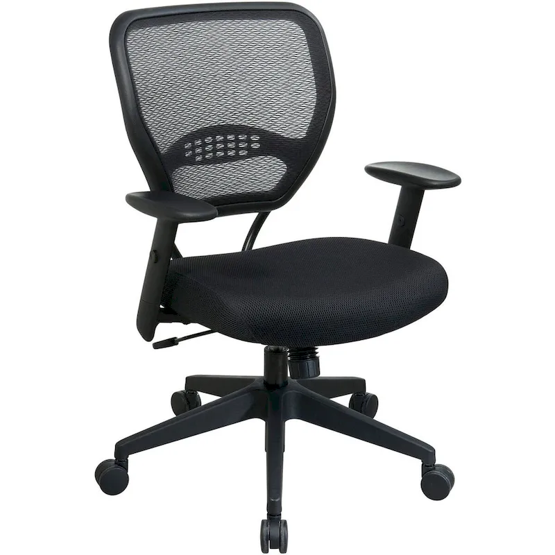 Managerial Low-Back Office Chair, Black, Adjustable Height