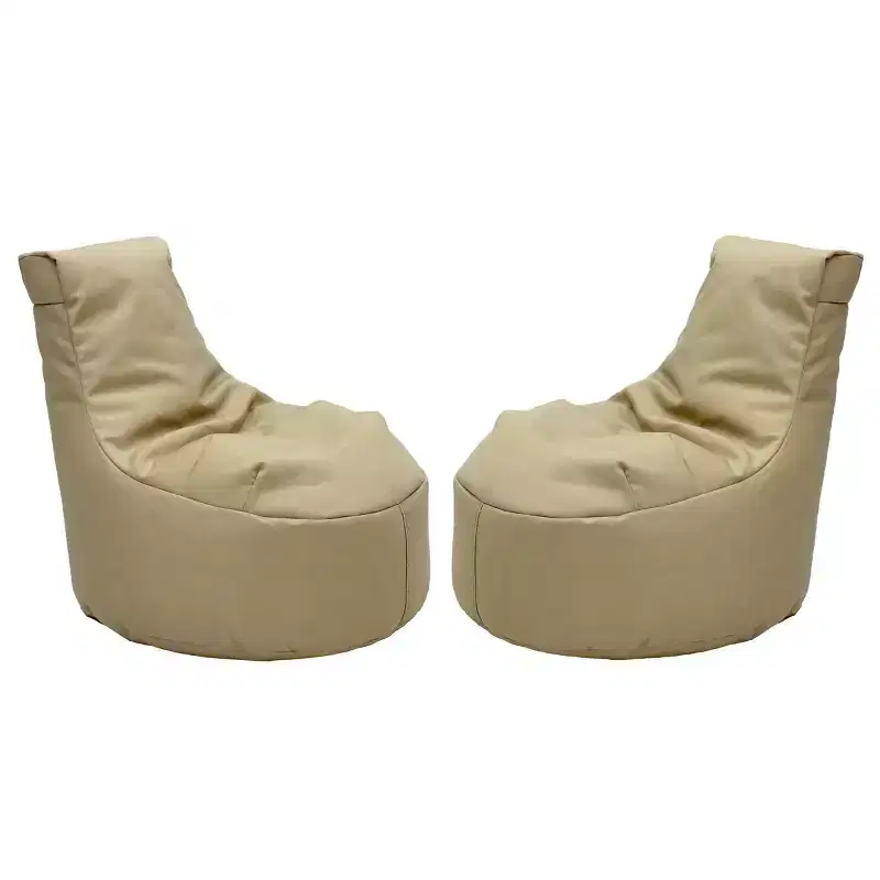 2-Pack Kids' Bean Bags, Indoor/Outdoor Polystyrene Fill Olefin Fabric Seat, Holds 150 lbs