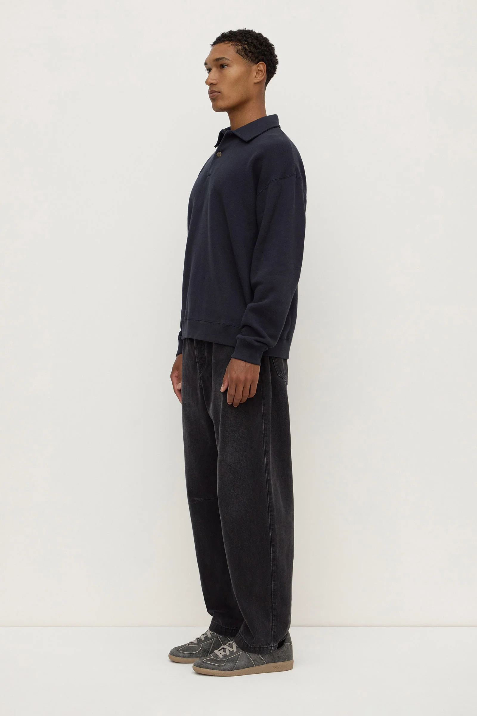 True Navy Fleece Polo