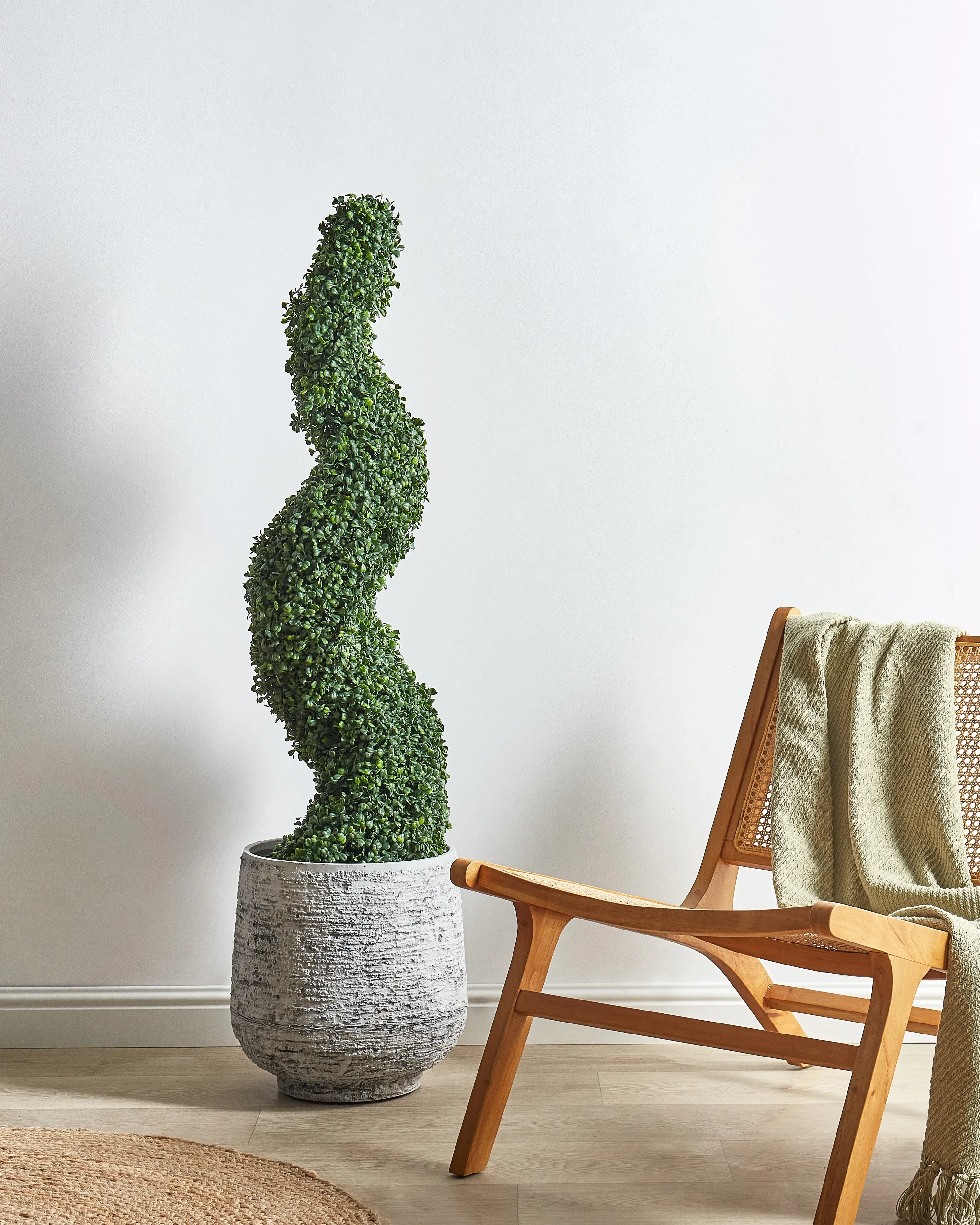 Pianta artificiale BOXWOOD SPIRAL TREE 120 cm Verde