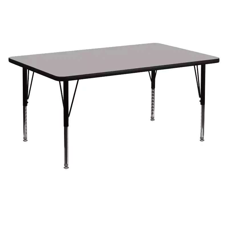 30''W x 60''L Rectangular HP Laminate Activity Table - Height Adjustable Short Legs