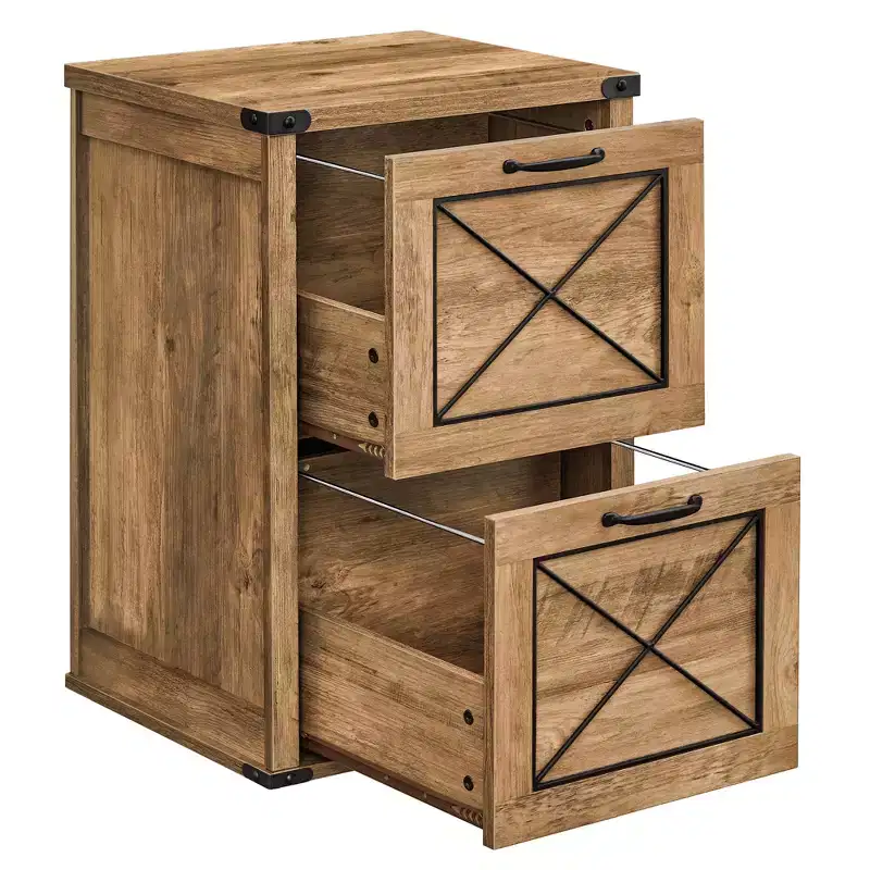 File Cabinet, Filing Cabinet with 2 File Drawers, Printer Stand, Fit A4, Letter Size, Hanging File Folders, Modern Farmhouse Style
