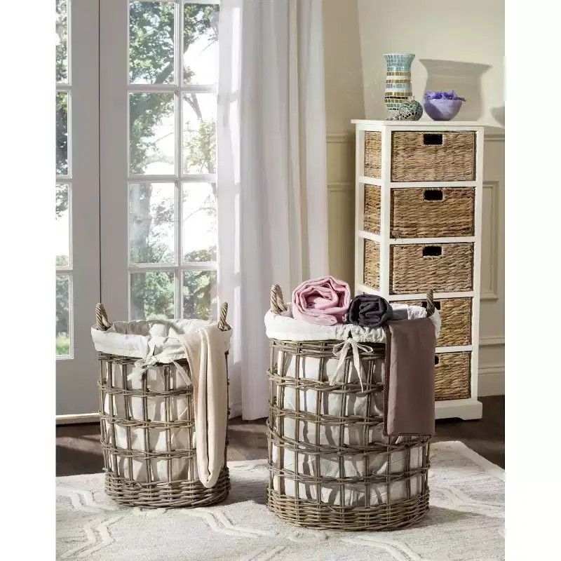 Adisa Laundry Basket (Set of 2) - SEA7009 - Grey - Safavieh