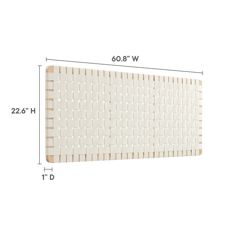 Sparta Wall-Mount Twin/Full/Queen/King Vegan Leather Weave Headboard