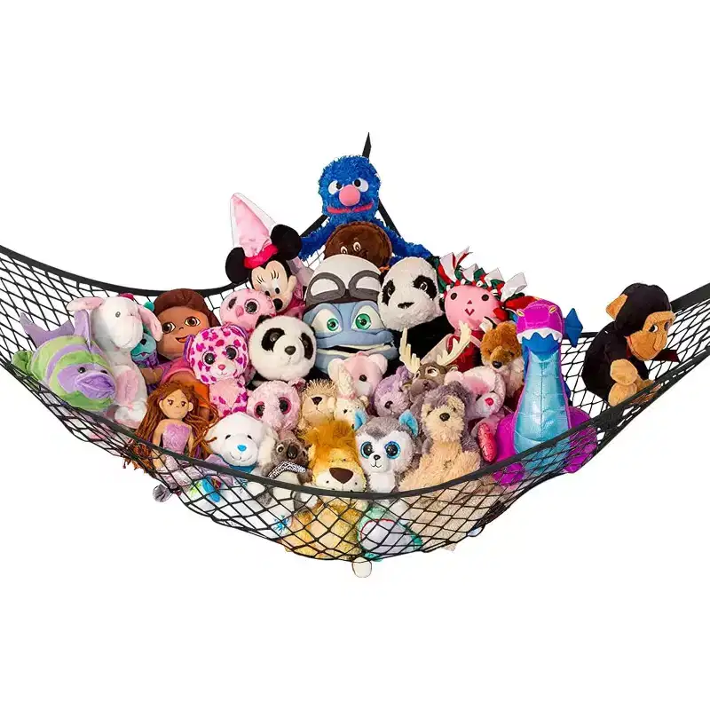 Standard Size 1 Pack Stuffed Animal Net Hammock, Corner Hanging Toy Storage Organizer