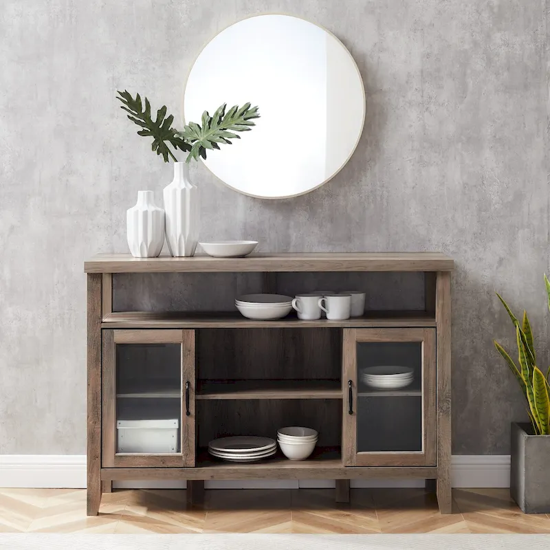 52-Inch High Boy Buffet TV Console – Media Storage Cabinet