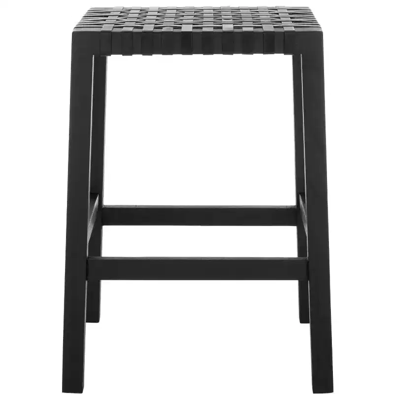 Upholstered Counter Stool with Footrest & Metal Frame
