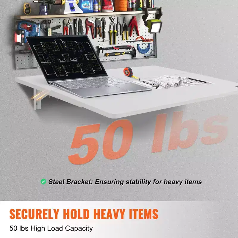 Wall Mounted Folding Table, 31.5 x 19.69