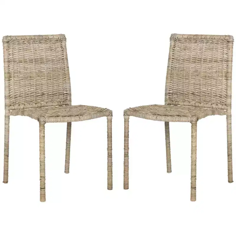 Makassar Side Chair (Set of 2) - SEA8008 - Grey - Safavieh