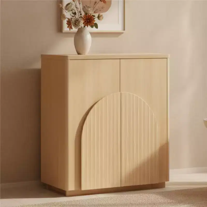 Modern Sideboard Buffet Cabinet with Wave Design
