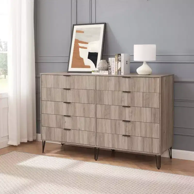 10 Drawer Double Dresser