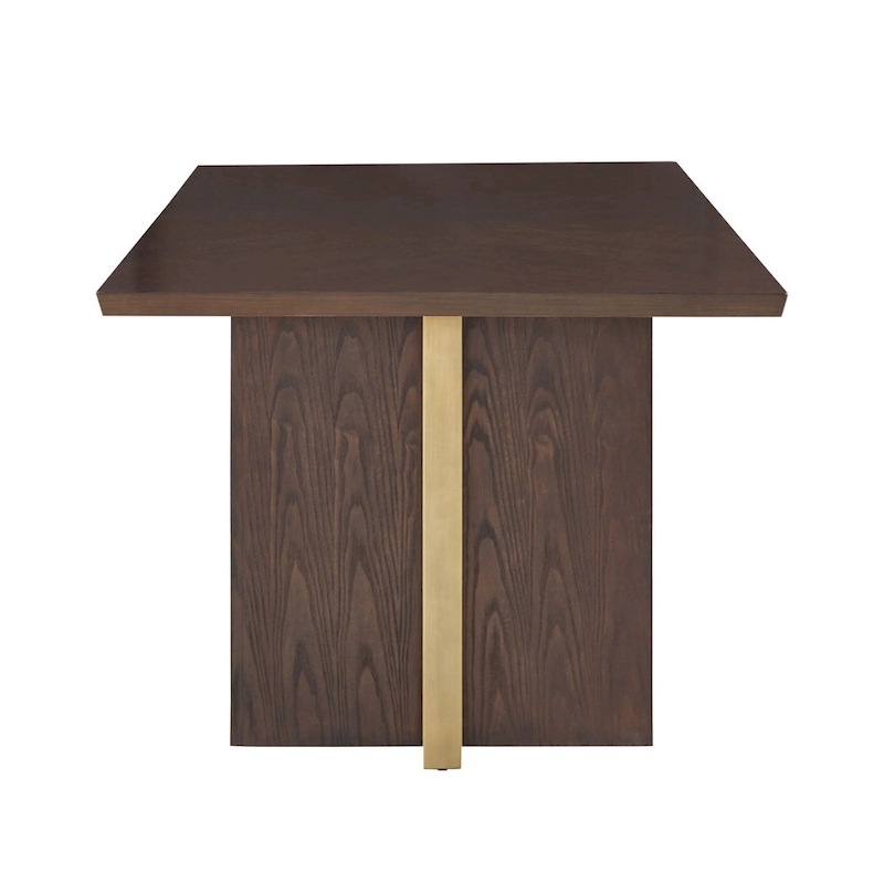 Andrea Espresso and Velvet 7-Piece Dining Set by iNSPIRE Q Modern