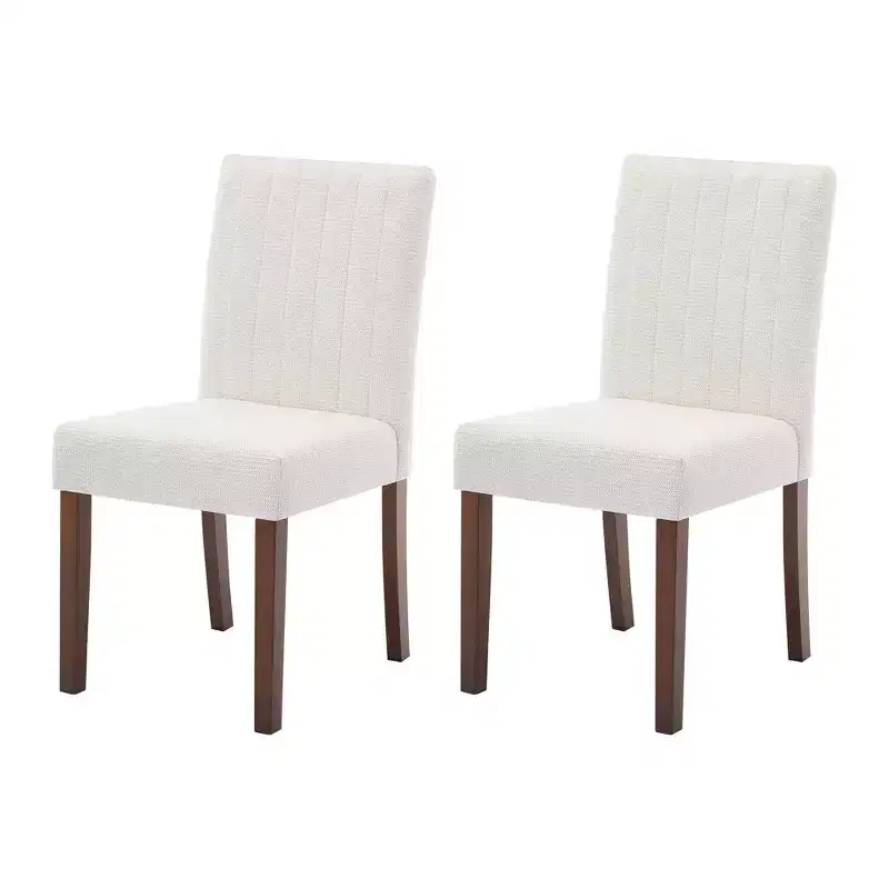 Wood Dining Chair CY-Direct Stripe Base 25018A 2-Pack with Durable Wood Construction, Comfortable Seating, Stylish Design, Easy Assembly