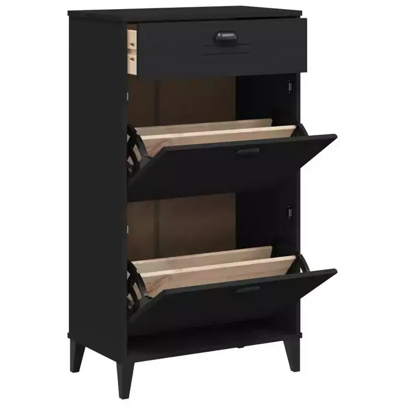 vidaXL Shoe Cabinet Storage Rack Organizer Hallway Furniture Engineered Wood