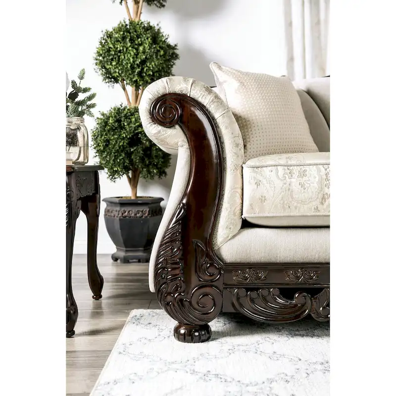 Traditional Chenille Upholstered Sofa