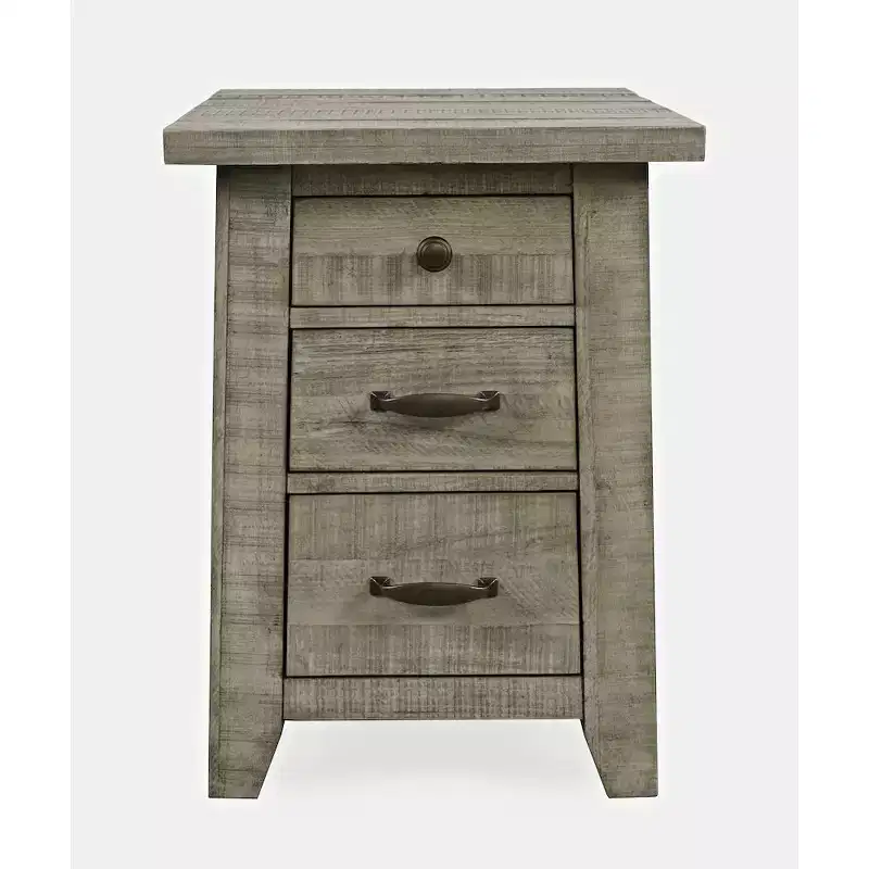 Tavolino da salotto Telluride Rustic Farmhouse in legno massello con ricarica USB